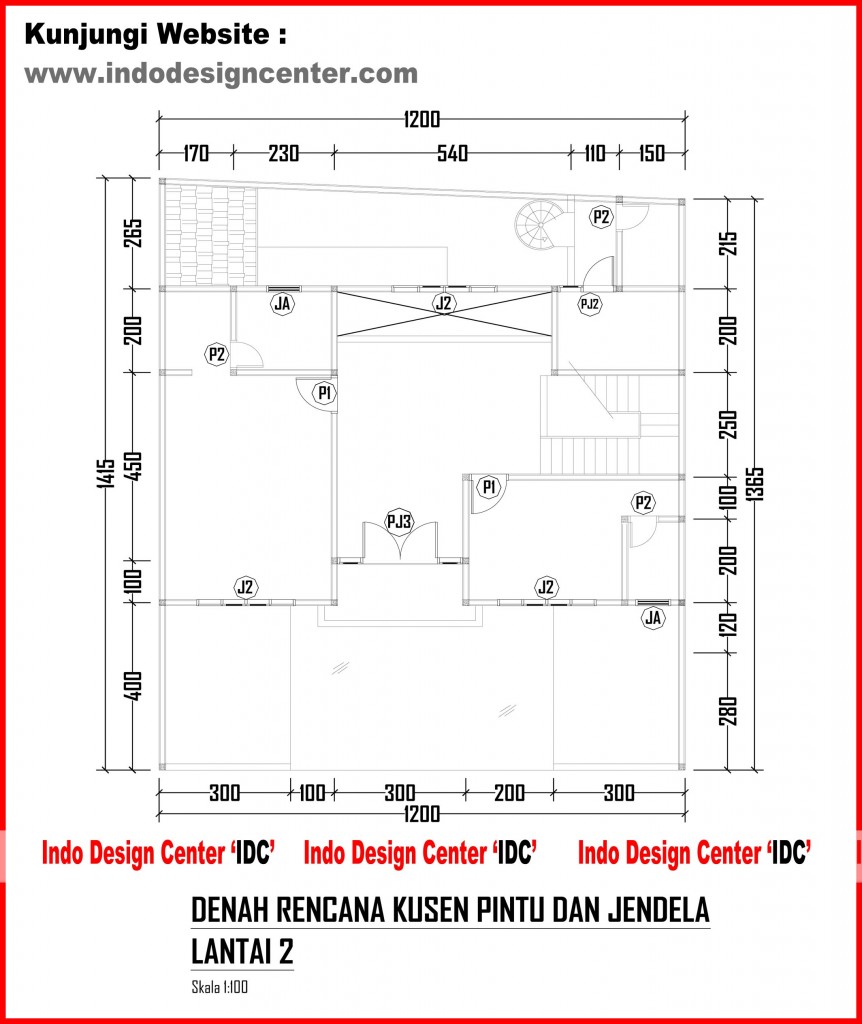013.Denah Rencana Kusen Lantai 2