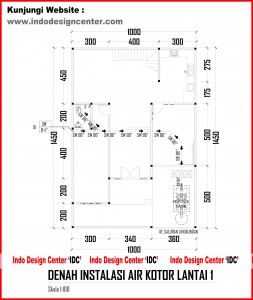 021.Denah Instalasi Air Kotor Lantai 1