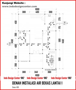 023.Denah Instalasi Air Bekas Lantai 1
