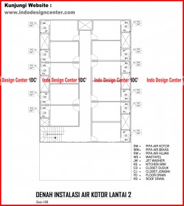 025.Denah Instalasi Air Kotor Lantai 2