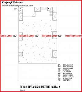 027.Denah Instalasi Air Kotor Lantai 4