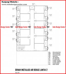 029.Denah Instalasi Air Bekas Lantai 2