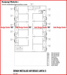 030.Denah Instalasi Air Bekas Lantai 3