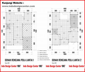 033.Denah Rencana Pola Lantai 1 Dan 2