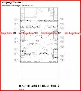 035.Denah Instalasi Air Hujan Lantai 4