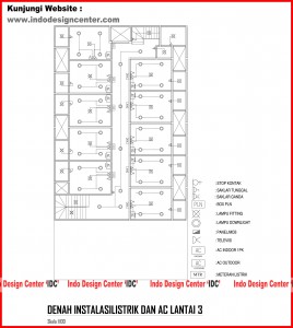 038.Denah Instalasi Listrik Dan AC Lantai 3