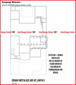 040.Denah Instalasi Air AC Lantai 1
