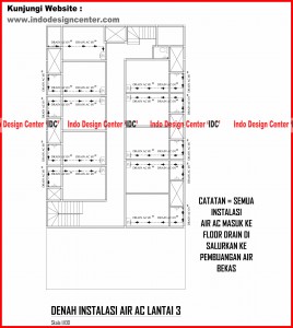 042.Denah Instalasi Air AC Lantai 3