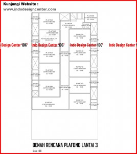 050.Denah Rencana Plafond Lantai 3