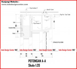 054.Potongan A-A Septicktank