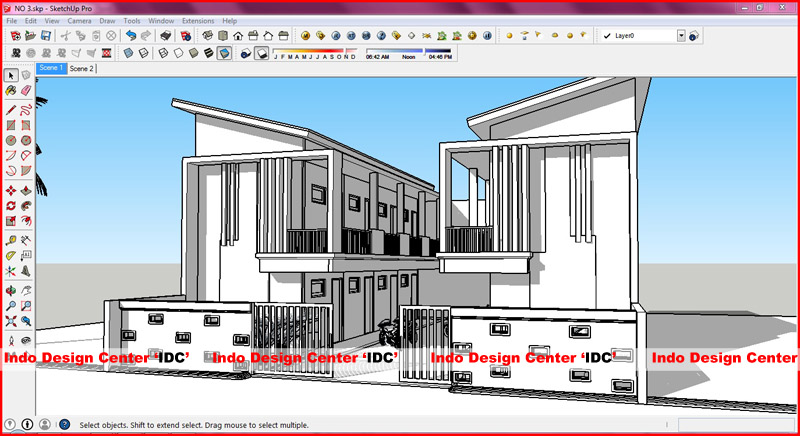 SketchUp Rumah Kontrakan 2