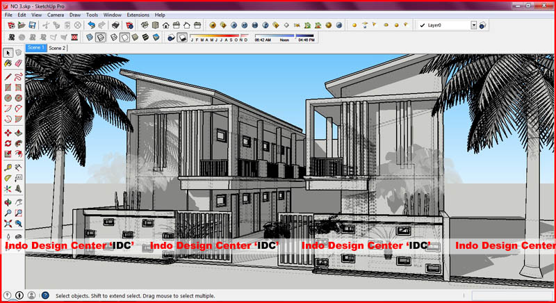 SketchUp Rumah Kontrakan 3