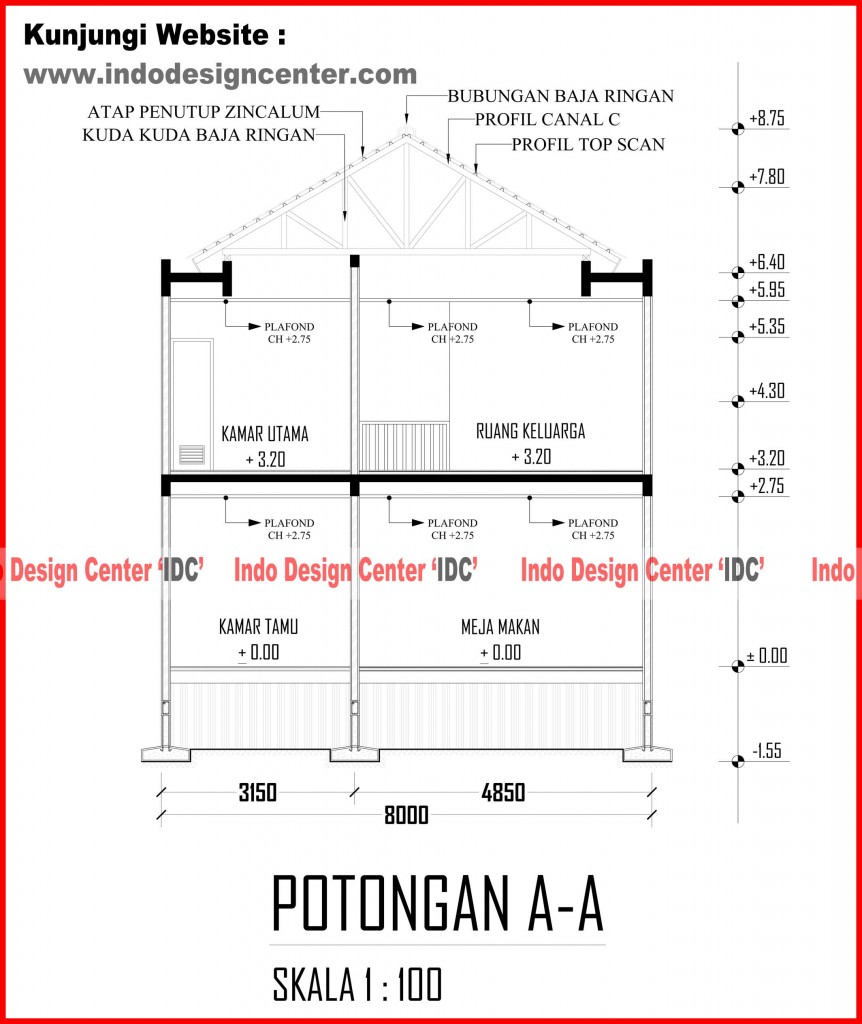 005.Potongan A-A