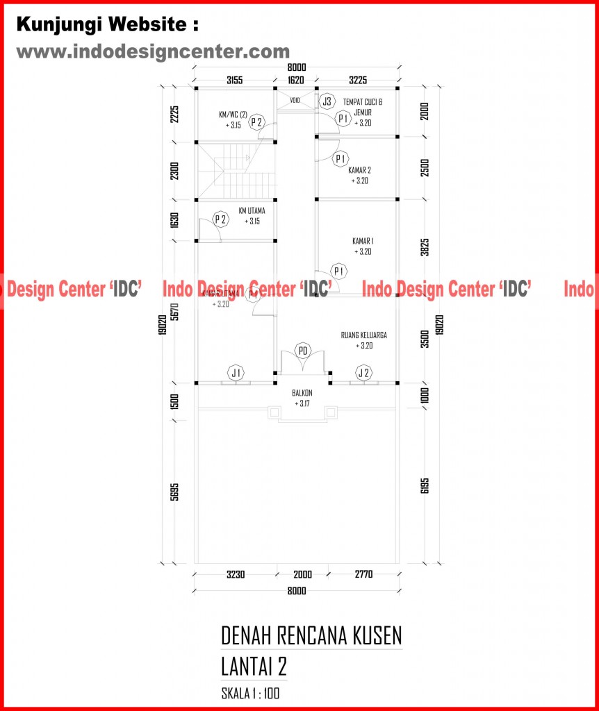 011.Denah Rencana Kusen Lantai 2
