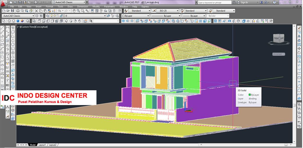 Hasil Kursus CAD 2D & 3D Pak Rudi Cibaduyut Bandung Jawa Barat (1)