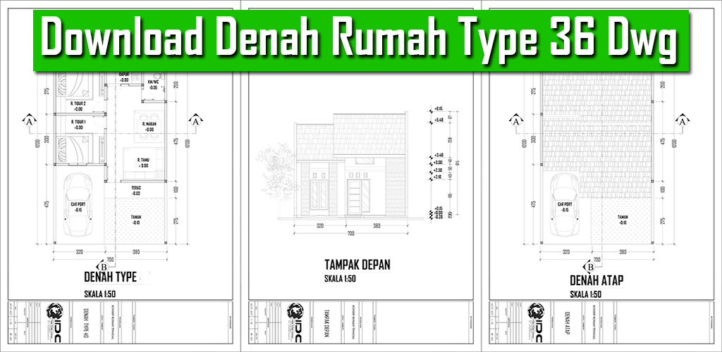 Download Denah Rumah Type 36 Autocad Dwg Gambar Kerja Autocad Dwg