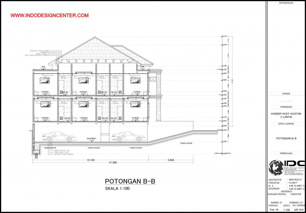 010 - Potongan B-B Autocad Dwg Yogyakarta