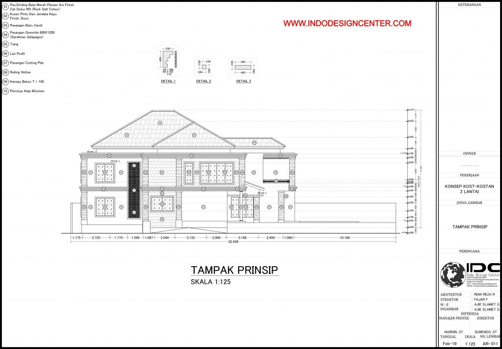 011 - Tampak Prinsip Autocad Dwg Yogyakarta