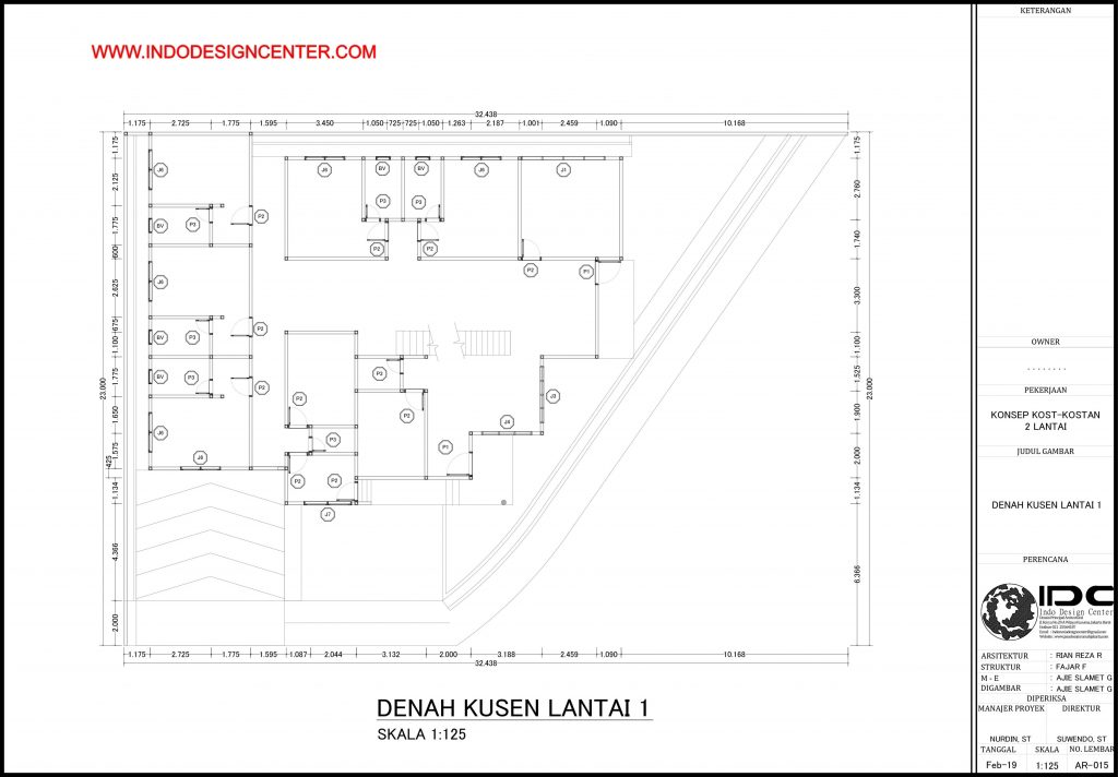 015 - Denah Kusen Lantai 1 Autocad Dwg Yogyakarta