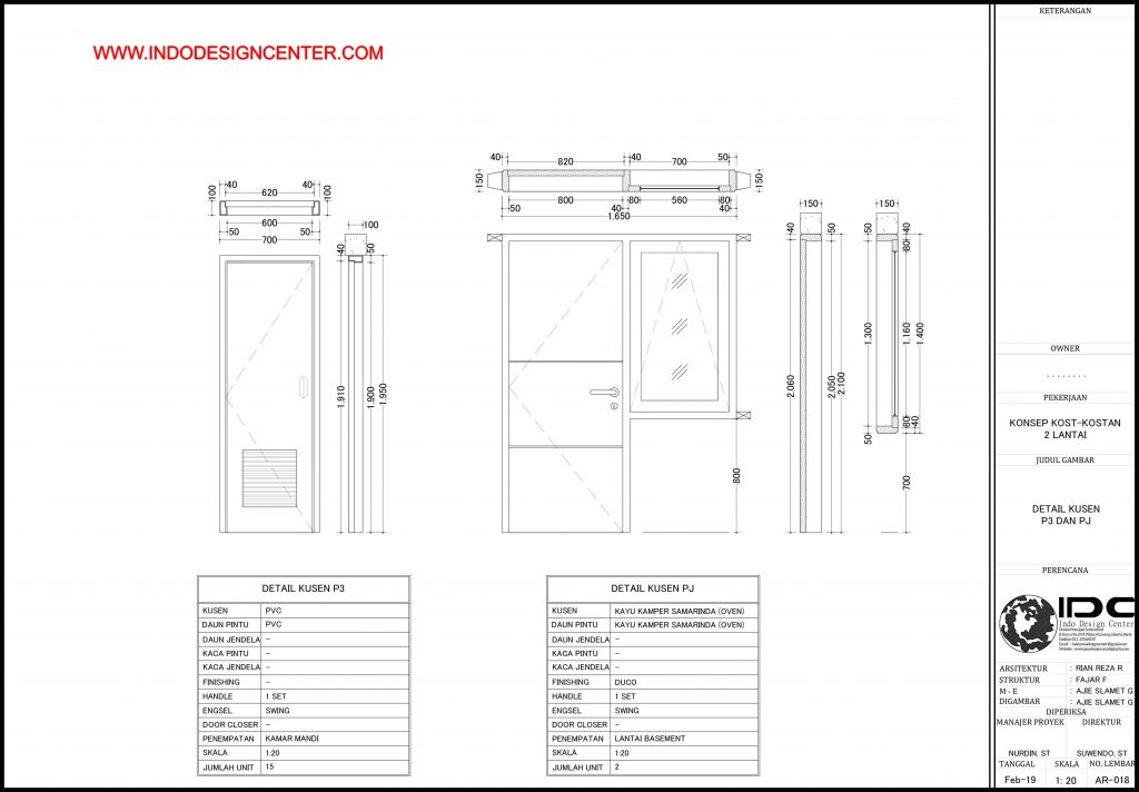 018 - Detail Kusen P3 Dan PJ Autocad Dwg Yogyakarta