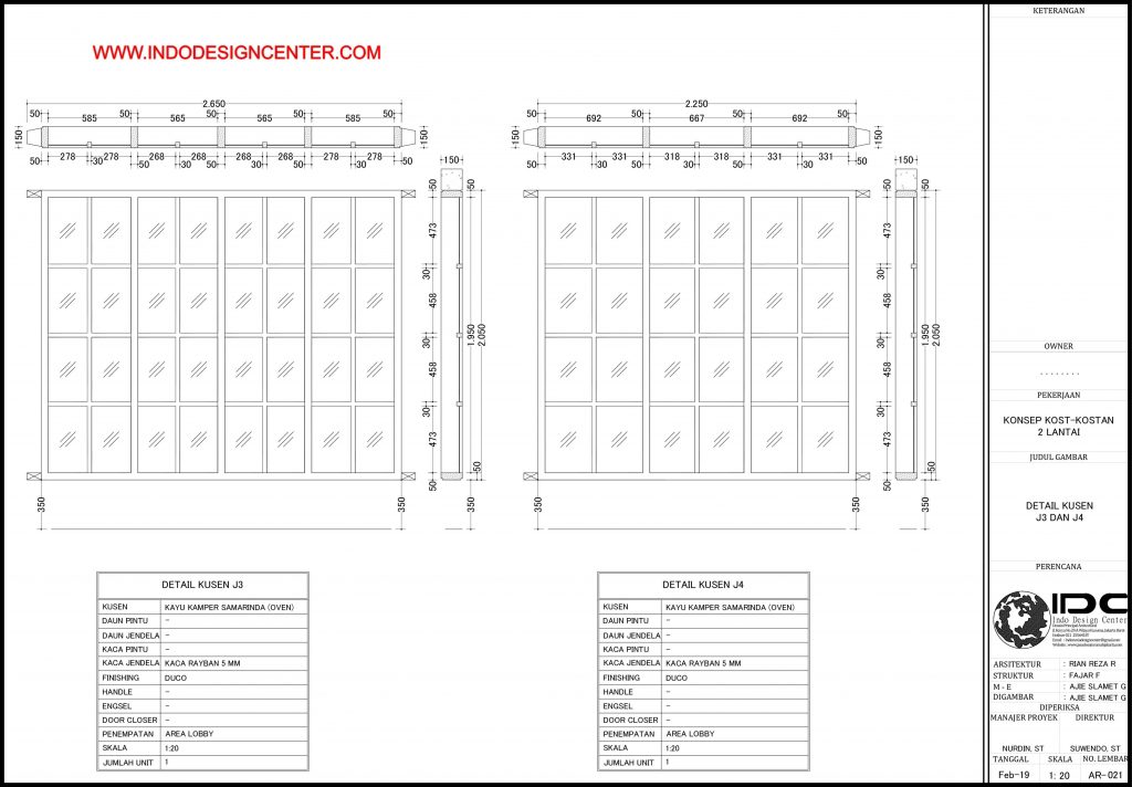 021 - Detail Kusen J3 Dan J4 Autocad Dwg Yogyakarta