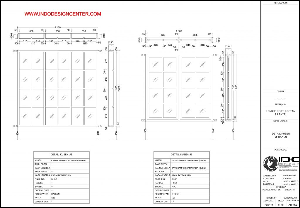 022 - Detail Kusen J5 Dan J6 Autocad Dwg Yogyakarta