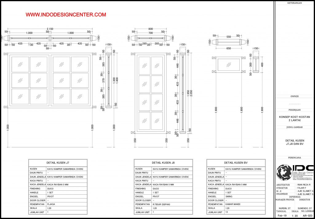 023 - Detail Kusen J7,J8 Dan J9 Autocad Dwg Yogyakarta