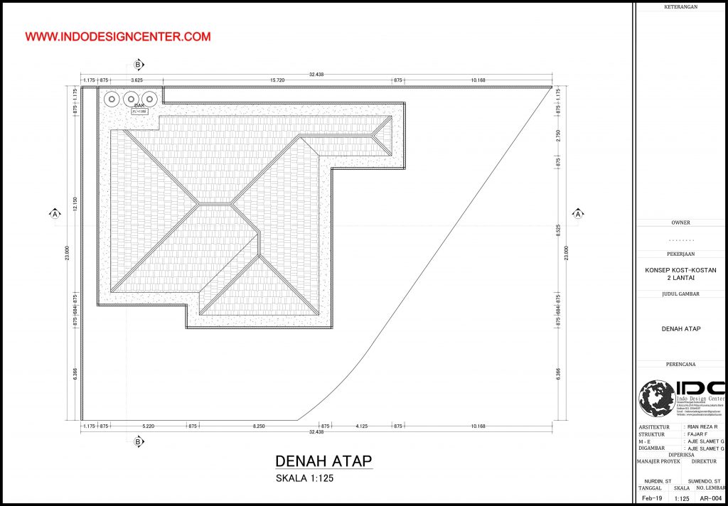 04 - Denah Atap Autocad Dwg Yogyakarta