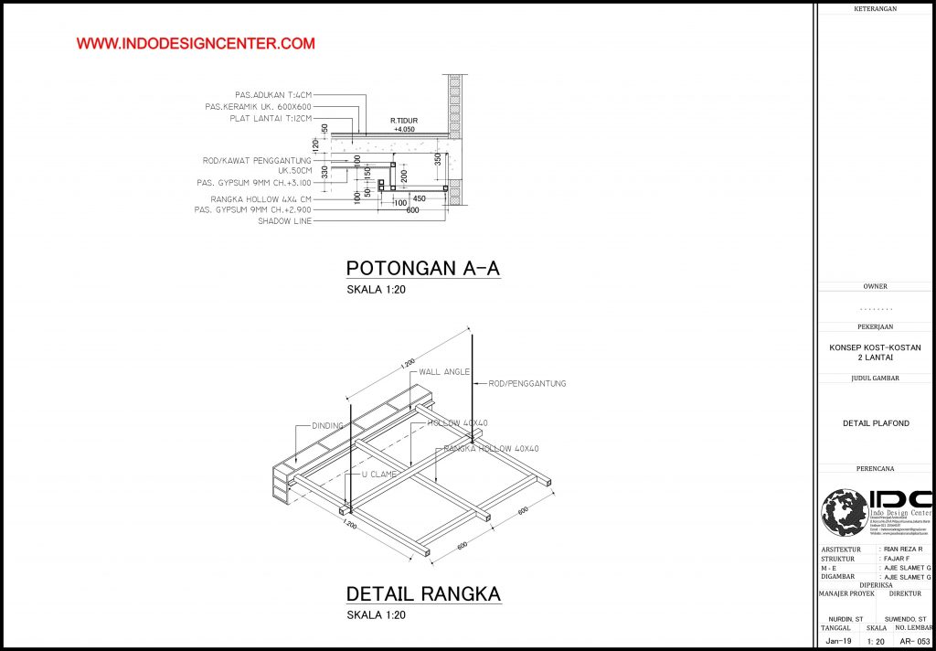 053 - Detail Plafon Autocad Dwg Yogyakarta
