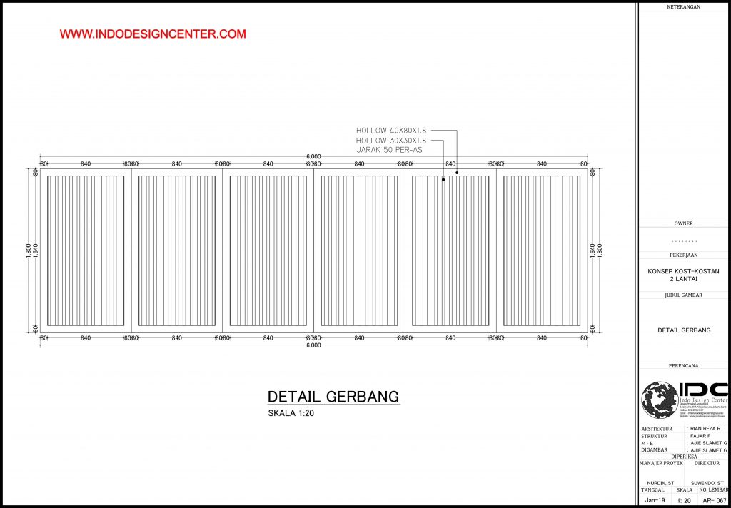 067 - Detail Gerbang Autocad Dwg Yogyakarta