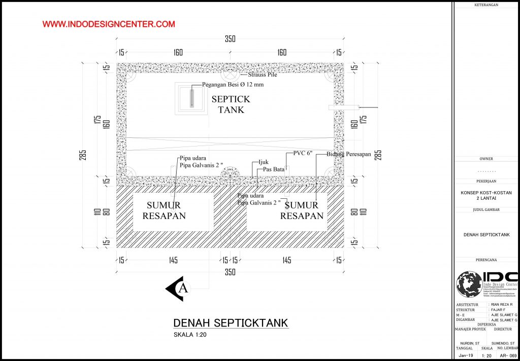 069 - Denah Septictank Autocad Dwg Yogyakarta