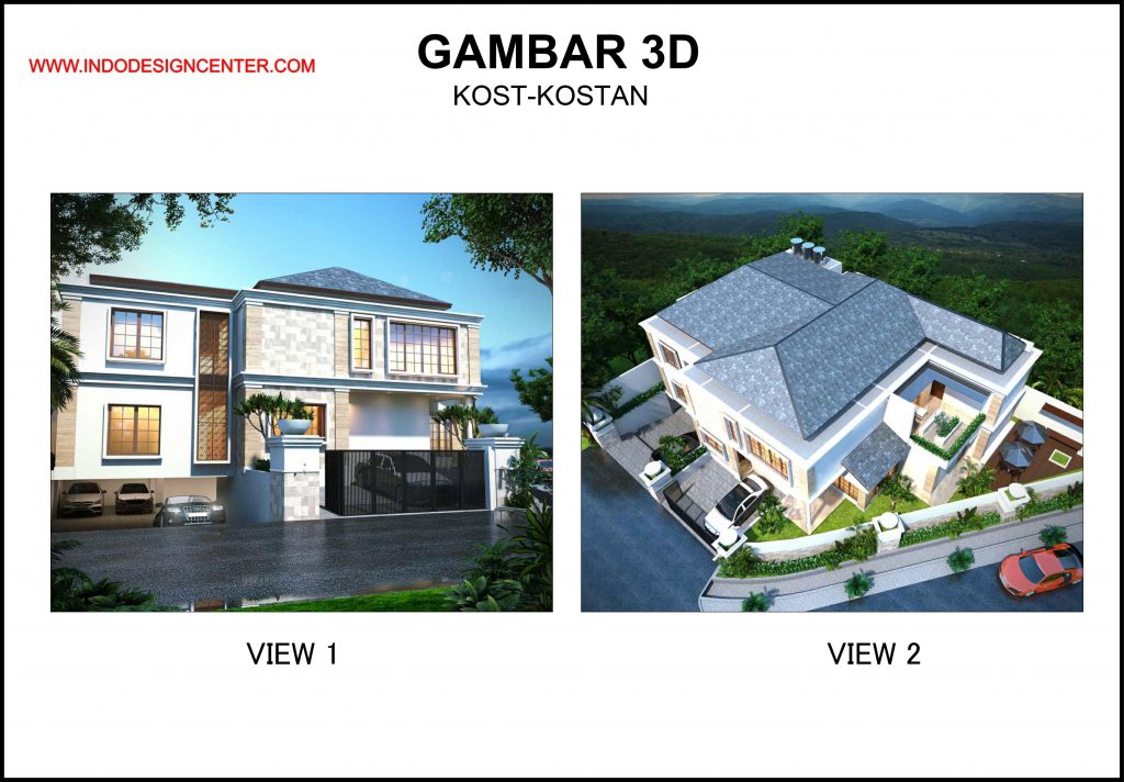 Gambar Kerja Rumah Kosan Autocad Dwg Minimalis 2 Lantai Pak Viat Yogyakarta