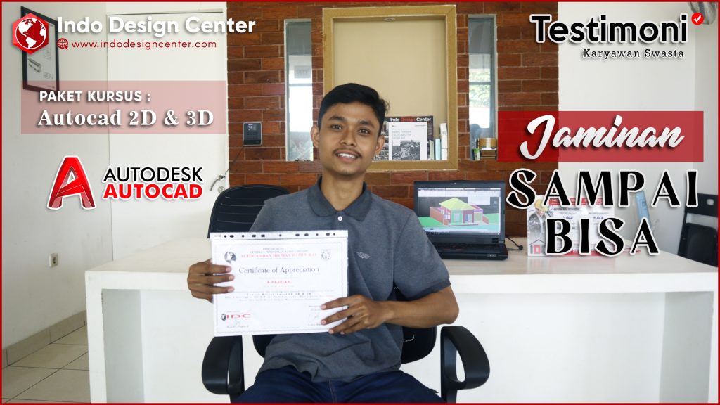 A PAJRIANI - KURSUS AUTOCAD 2D & 3D - JAMINAN SAMPAI BISA - TESTIMONI KARYAWAN SWASTA