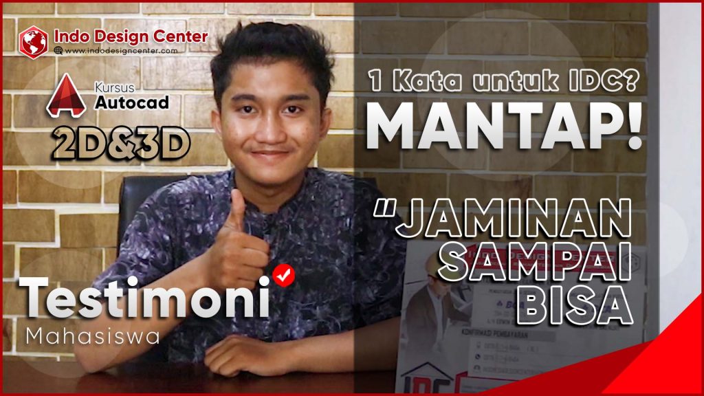 Kursus Autocad 2 Dimensi & 3 Dimensi Terbaik BERSERTIFIKAT!! @Testimoni Mahasiswa Arsitektur - Indo Design Center1