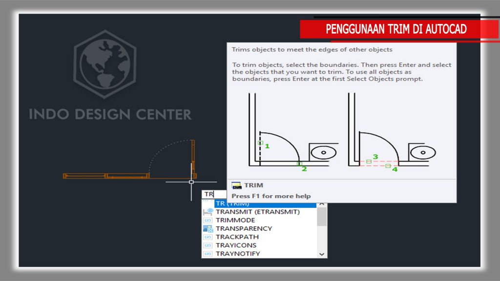10. PENGGUNAAN TRIM DI AUTOCAD