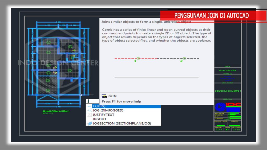 14. PENGGUNAAN JOIN DI AUTOCAD