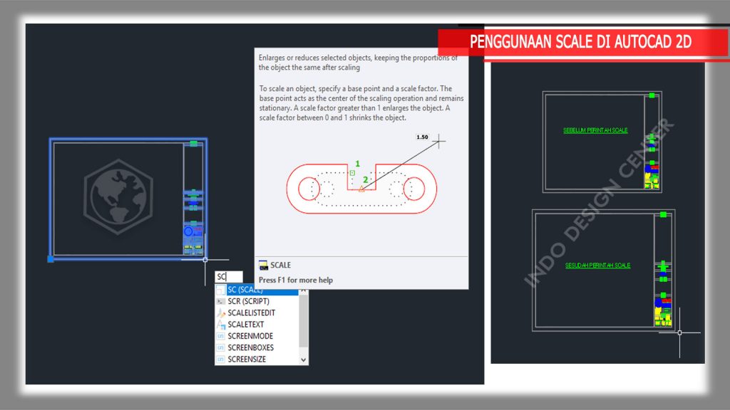 9. PENGGUNAAN SCALE DI AUTOCAD