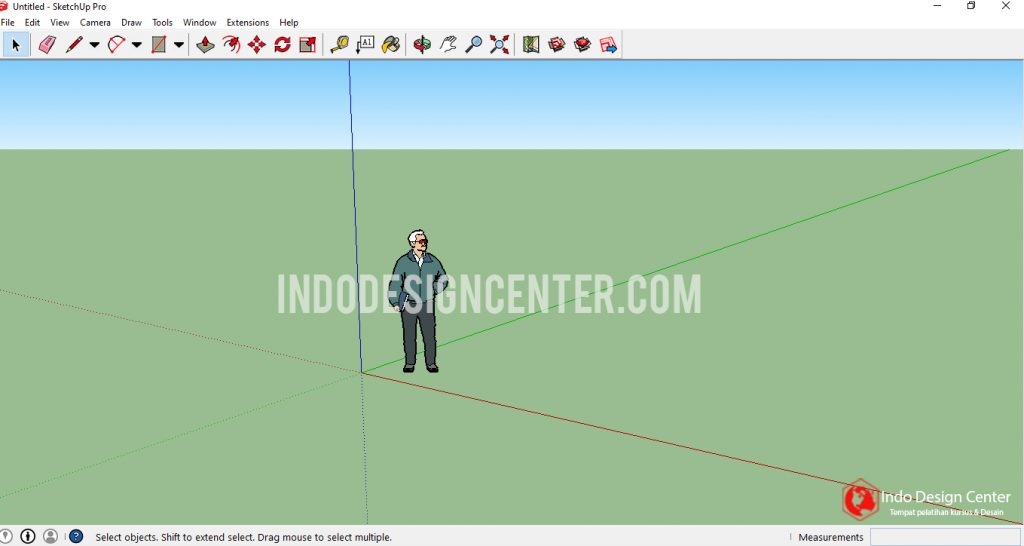 tampilan Apliaksi Sketchup