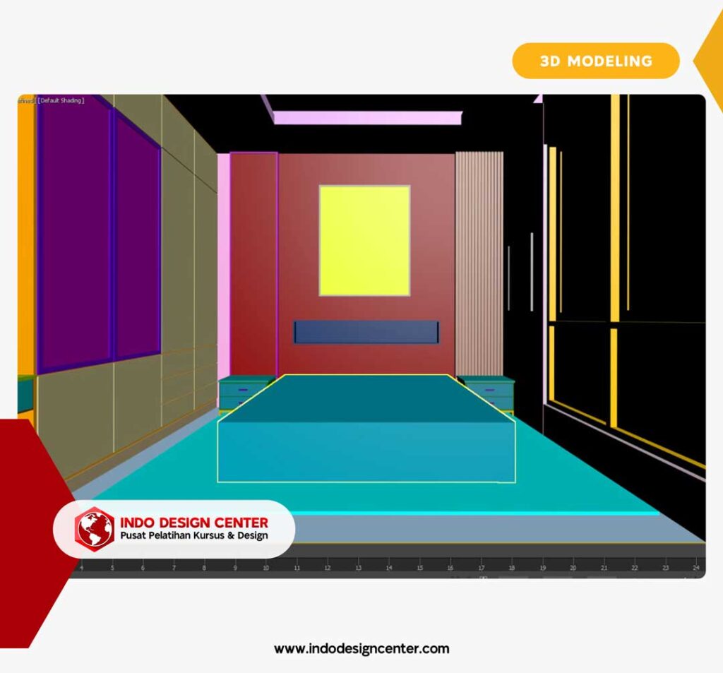Desain Interior Kamar Tidur Menggunakan Autocad 3Ds Max Vray