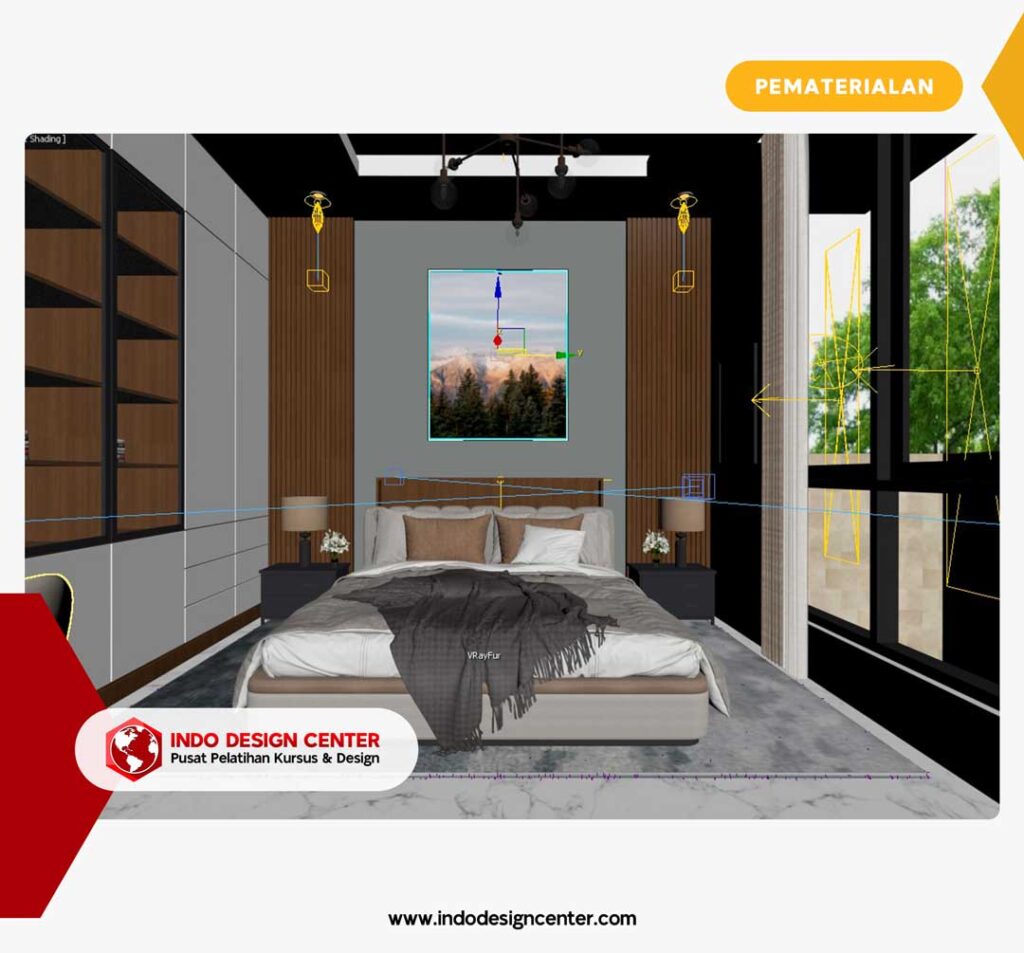 Desain Interior Kamar Tidur Menggunakan Autocad 3Ds Max Vray