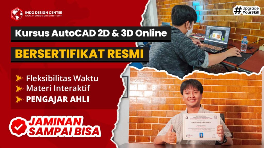 Kursus AutoCAD 2D dan 3D Online Bersertifikat Resmi