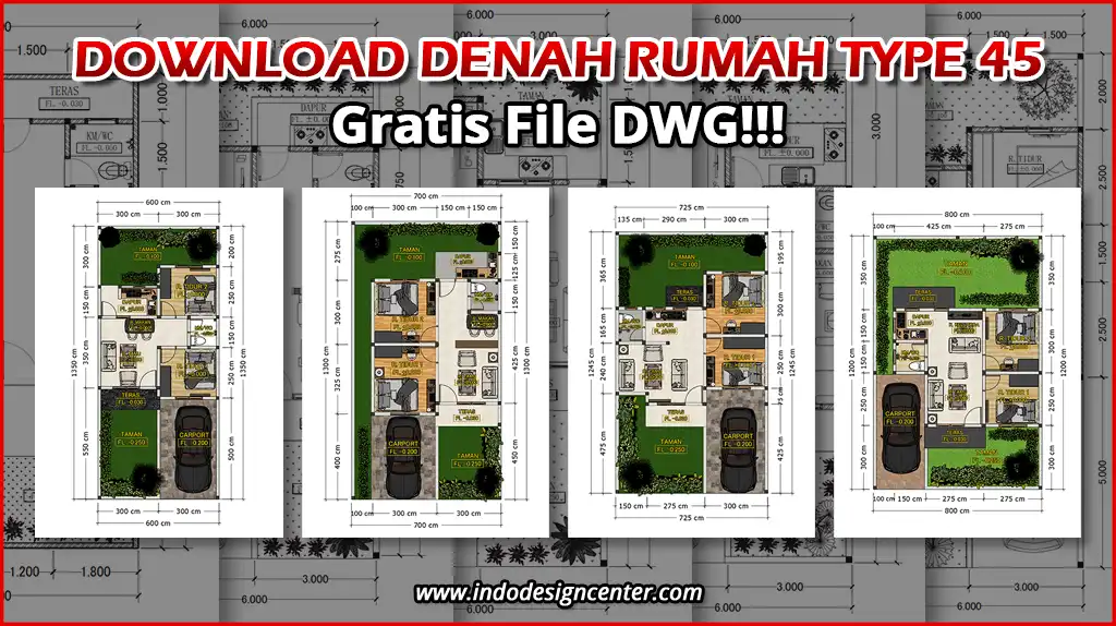 Kumpulan Denah Tipe 45 Terbaik