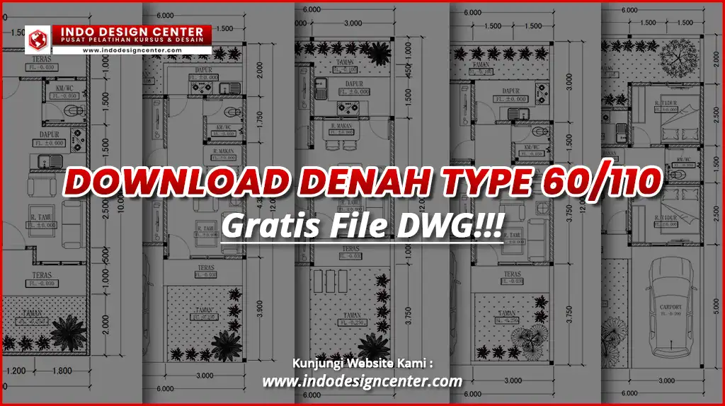 Kumpulan Denah Tipe 60 g Terbaik