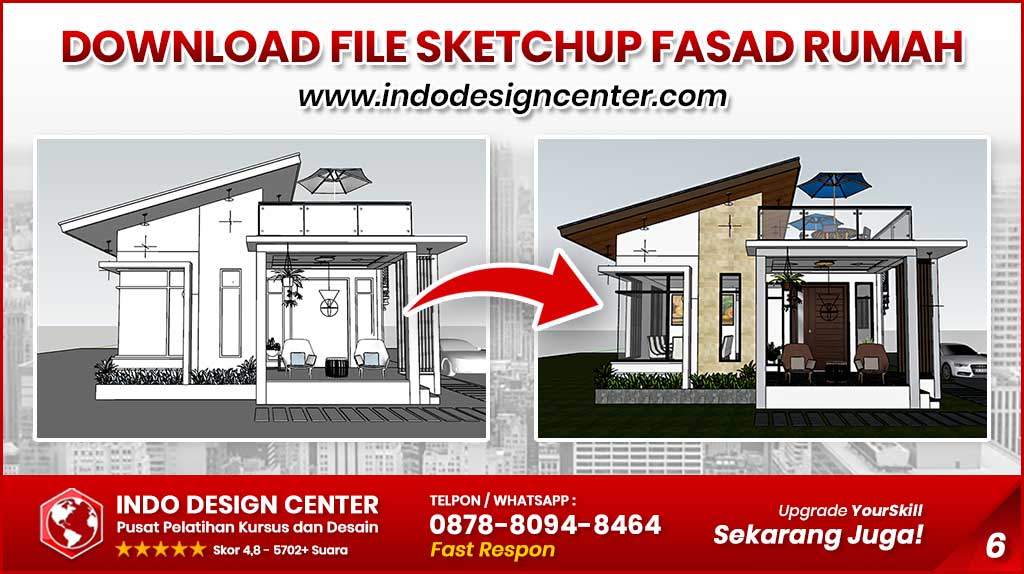Download File SketchUp Fasad Rumah Gratis