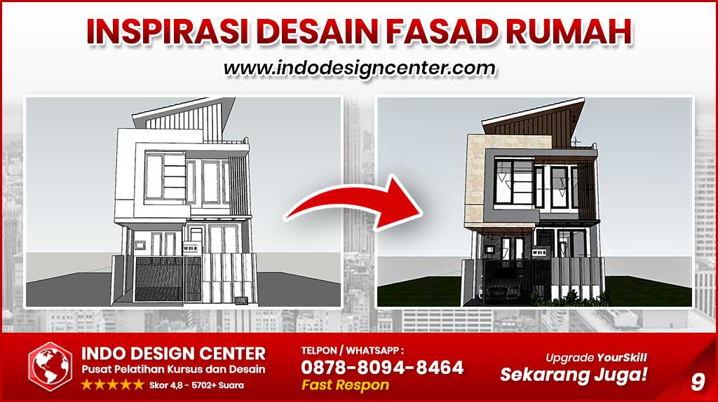 Inspirasi Desain Fasad Rumah SketchUp - Free Download