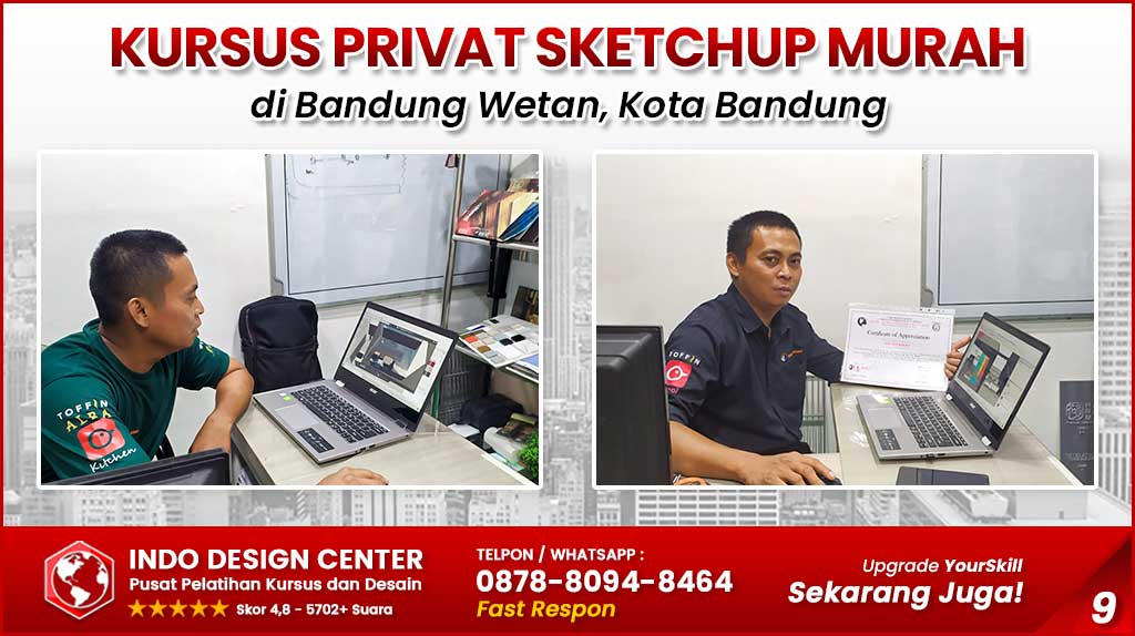 Kursus Privat SketchUp Murah di Bandung Wetan Kota Bandung