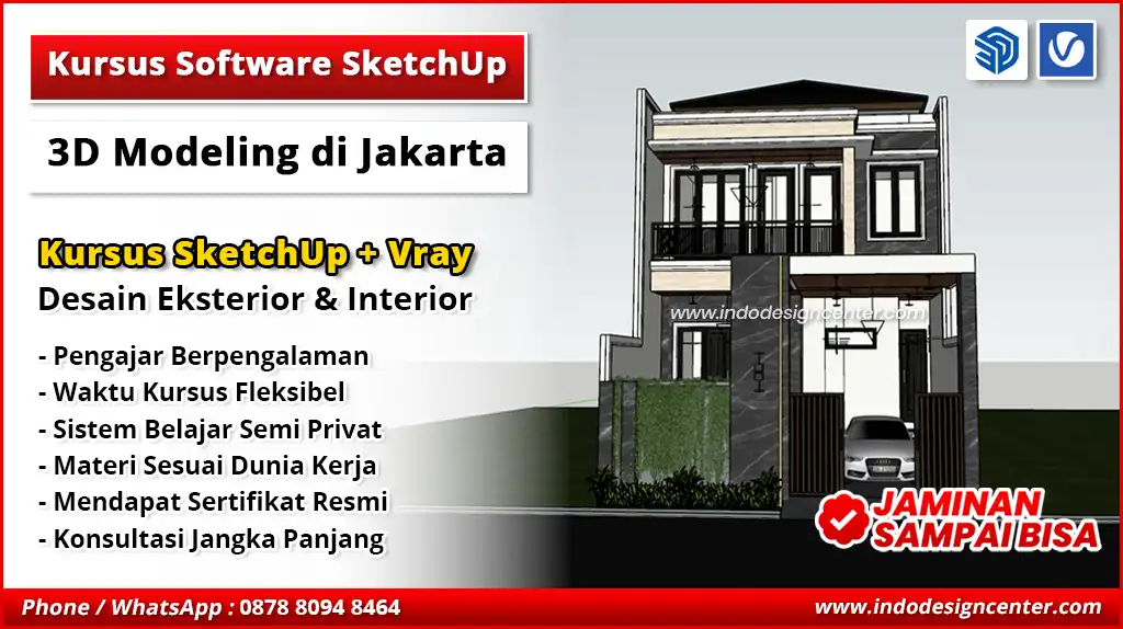 Kursus Software SketchUp 3D Modeling di Jakarta