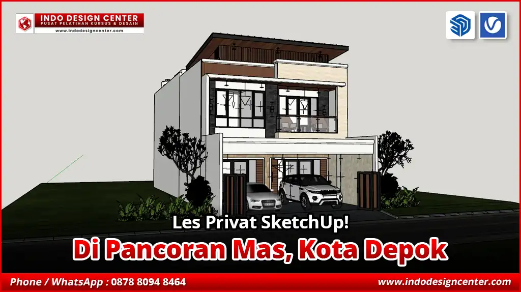 Les Privat SketchUp di Pancoran Mas, Kota Depok