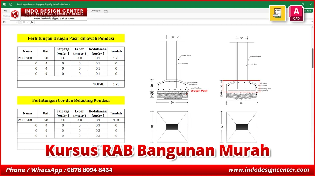 Kursus RAB Bangunan Murah di Bogor