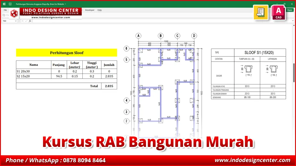 Kursus RAB Bangunan Murah di Depok